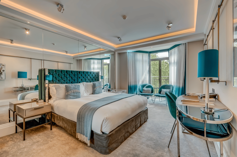 A luxury suite in the Athenaeum Hotel & Residences
