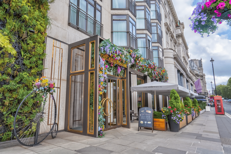 Entrance to the Athenaeum Hotel & Residences